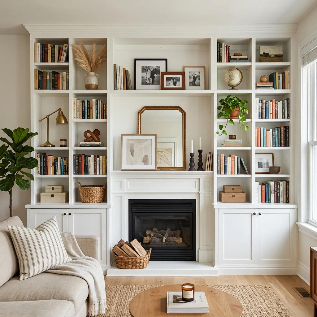Built-in shelves