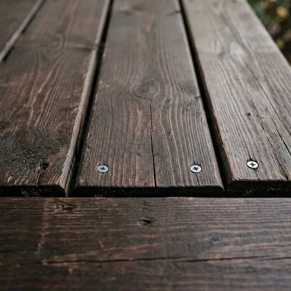 Stained deck